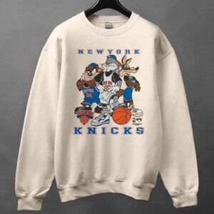 Vintage New York Knicks Looney Tunes Basketball sweatshirt sand Knicks NBA shirt